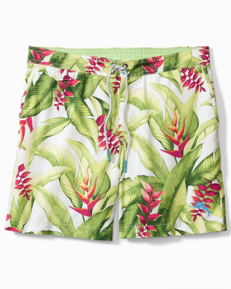 Men Swim &amp; Boardshorts | Tommy Bahama Calypso Fronds 6-Inch Board Shorts White
