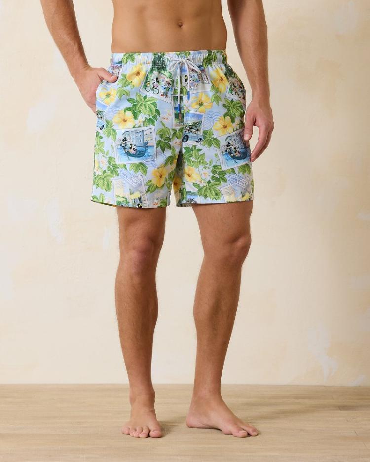 Men Swim &amp; Boardshorts | Tommy Bahama Disney Naples Postcard To Paradise 6-Inch Swim Trunks Continental