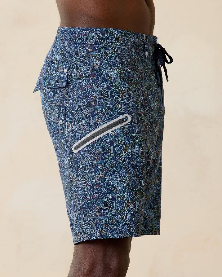 Men Swim &amp; Boardshorts | Tommy Bahama Molokai Hidden Paradise 9-Inch Boardshorts Deep Space