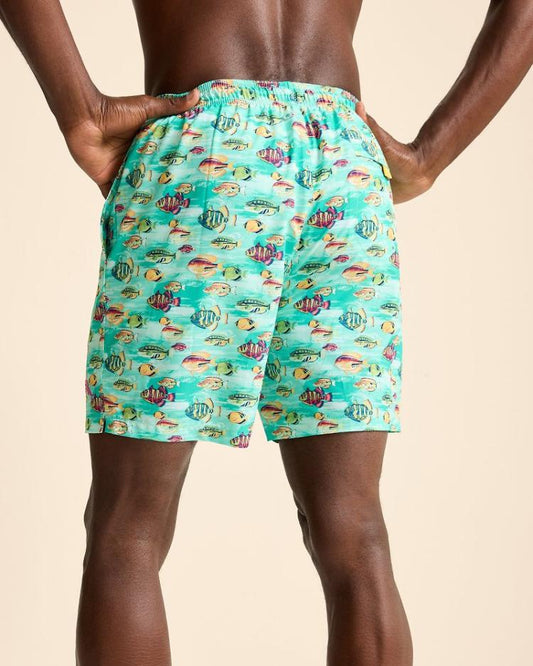 Men Swim &amp; Boardshorts | Tommy Bahama Naples Fintastic 6-Inch Swim Trunks Kohala Teal