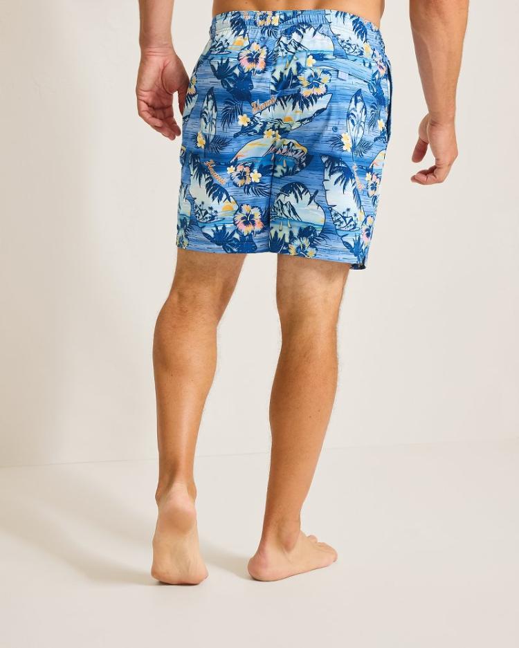 Men Swim &amp; Boardshorts | Tommy Bahama Naples Ocean Echoes 6-Inch Swim Trunks Pool Tile