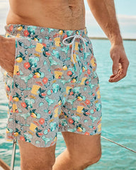 Men Swim &amp; Boardshorts | Tommy Bahama Naples Tales Of A Cocktail 6-Inch Swim Trunks Concrete Grey