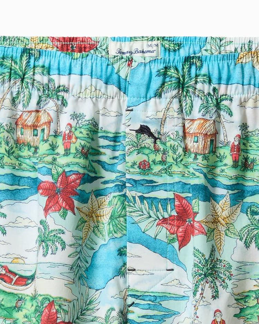 Men Underwear | Tommy Bahama Woven Tropical Print Boxers Big Sky Blue