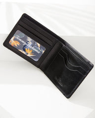 Men Wallets &amp; Tech Accessories | Tommy Bahama Contrast Binding Slimfold Wallet Black/cognac