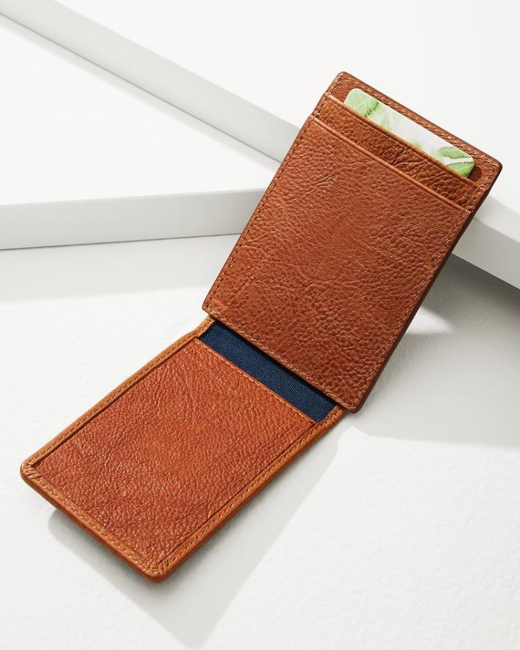 Men Wallets &amp; Tech Accessories | Tommy Bahama Crunch Wide Magnetic Wallet Tan