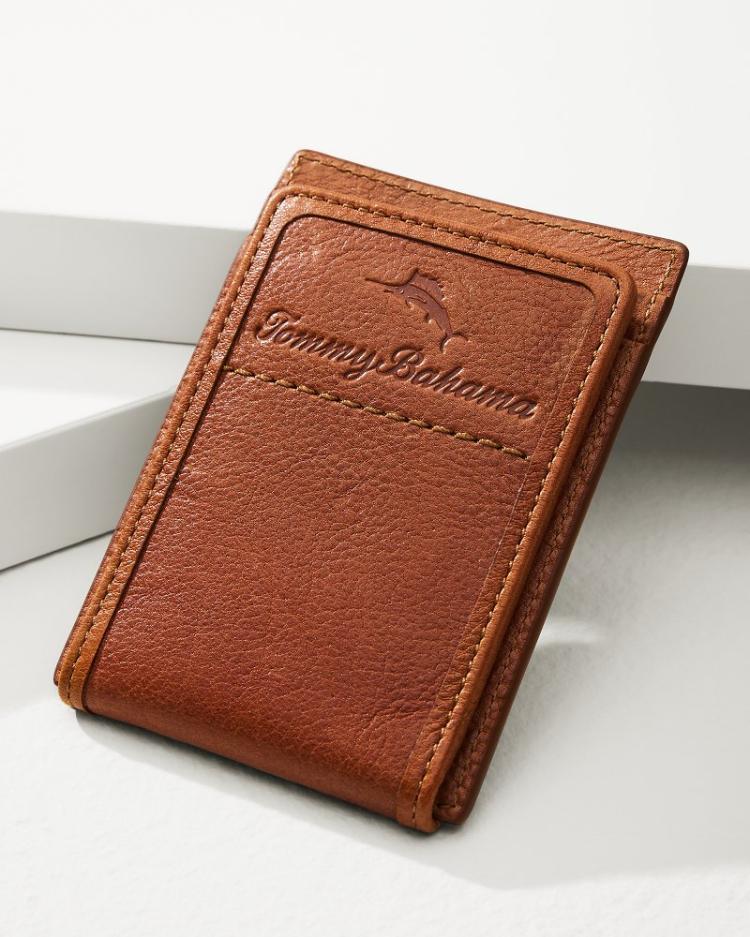 Men Wallets &amp; Tech Accessories | Tommy Bahama Crunch Wide Magnetic Wallet Tan