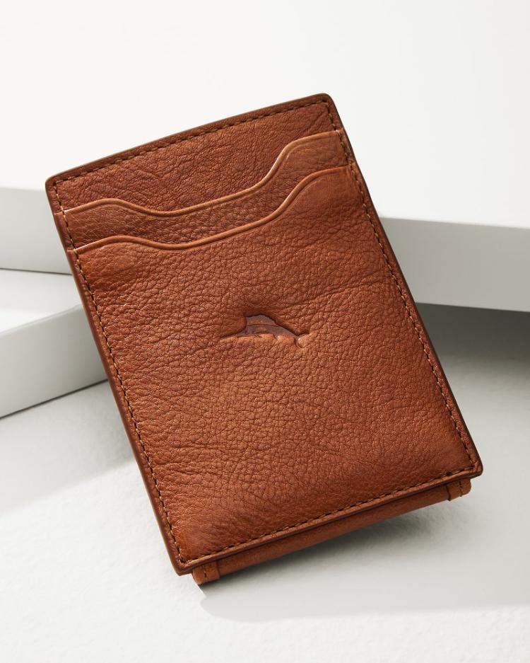 Men Wallets &amp; Tech Accessories | Tommy Bahama Crunch Wide Magnetic Wallet Tan