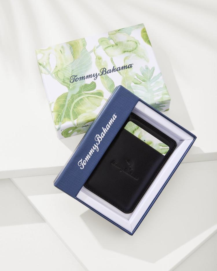 Men Wallets &amp; Tech Accessories | Tommy Bahama Mag-Safe Phone Wallet Black