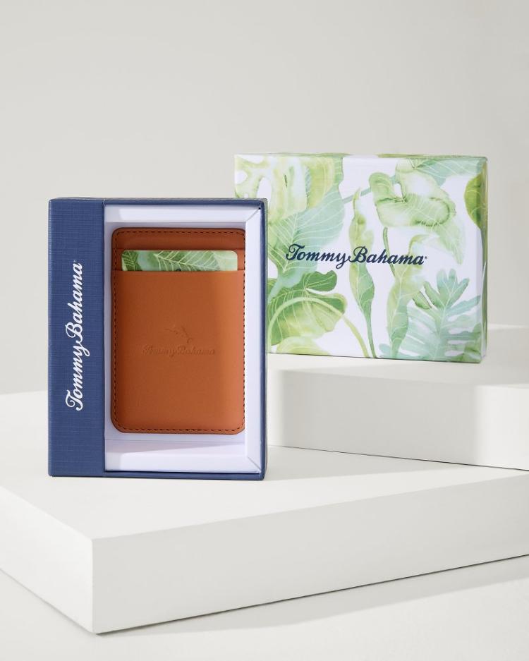 Men Wallets &amp; Tech Accessories | Tommy Bahama Mag-Safe Phone Wallet Tan