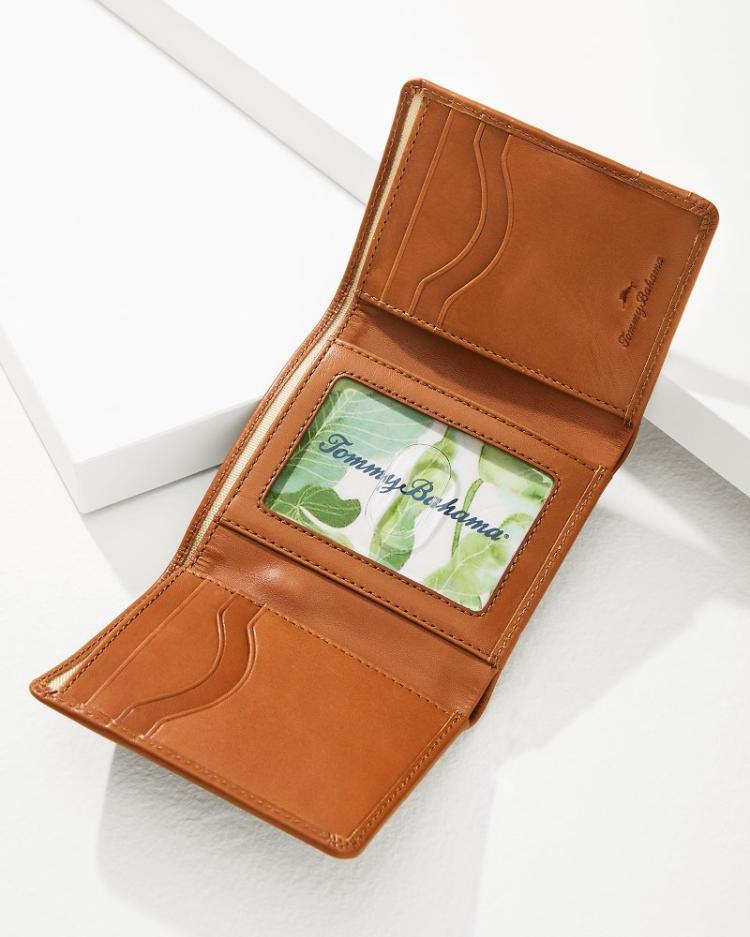 Men Wallets &amp; Tech Accessories | Tommy Bahama Nylon Inlay Trifold Wallet Tan