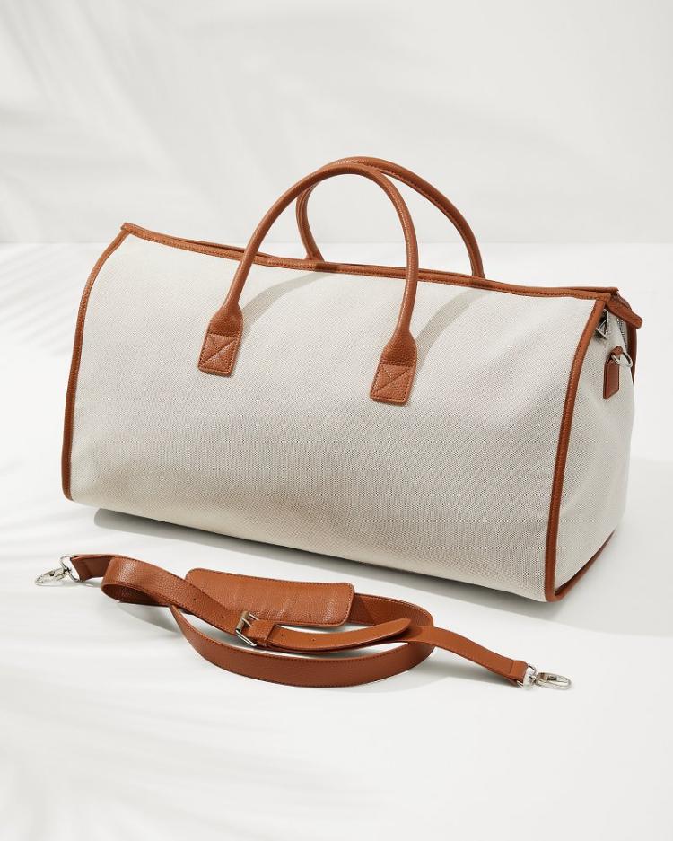 Men/Beach &amp; Home Luggage &amp; Travel | Tommy Bahama Capri Tan 2-in-1 Garment Duffel Bag Brown