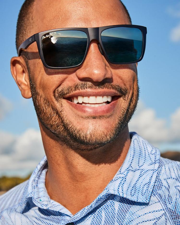 Men/Women Maui Jim® Sunglasses | Tommy Bahama Honokalani Sunglasses By Maui Jim® Matte Black