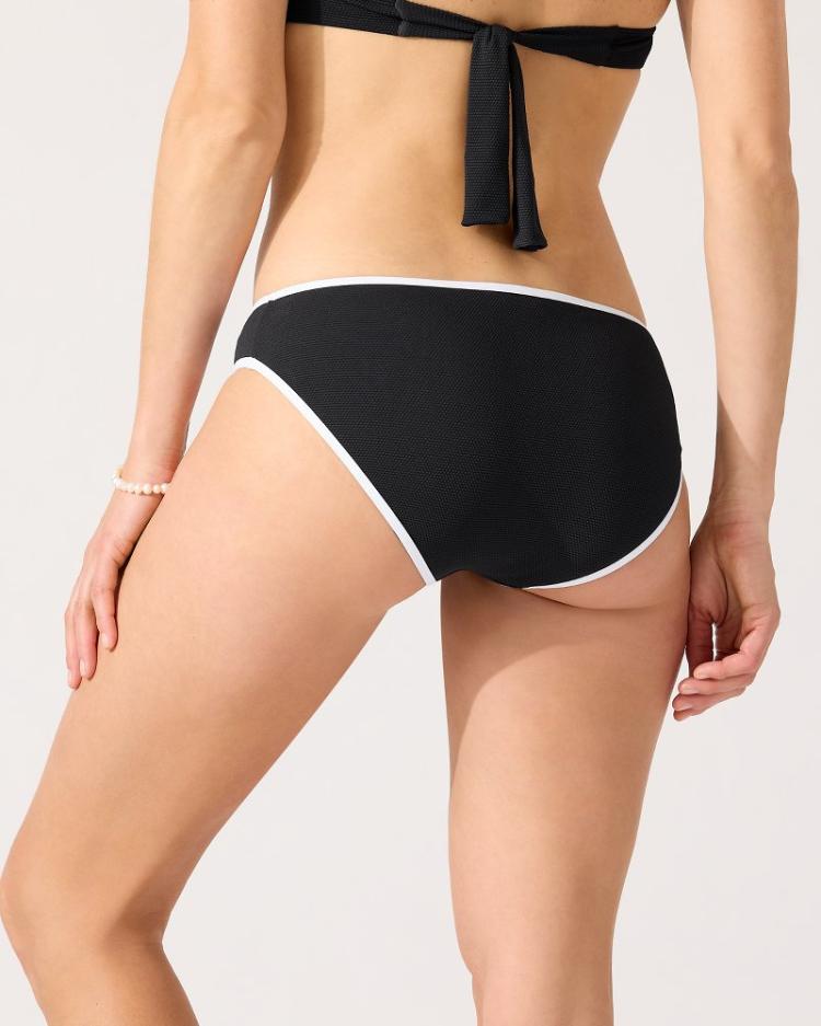 Women Bikini Bottoms | Tommy Bahama Island Cays Cabana Hipster Bikini Bottoms Black