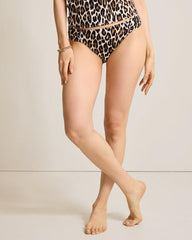 Women Bikini Bottoms | Tommy Bahama Island Cays Leopard Shirred Hipster Bikini Bottoms Black