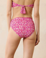 Women Bikini Bottoms | Tommy Bahama Island Cays Shell Beach High-Waist Bikini Bottoms Passion Pink