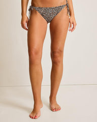 Women Bikini Bottoms | Tommy Bahama Lily Cat Reversible String Bikini Bottoms Black Rev