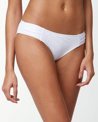 Women Bikini Bottoms | Tommy Bahama Pearl Shirred Hipster Bikini Bottoms White