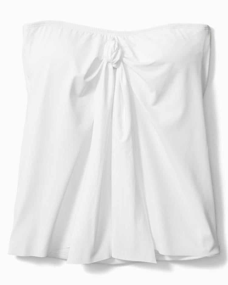 Women Bikini Tops | Tommy Bahama Pearl Sarong Wrap Bandini Top White