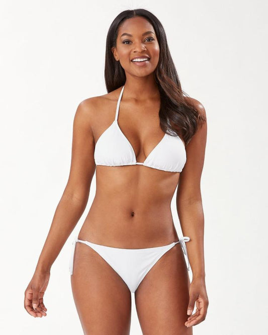 Women Bikini Tops | Tommy Bahama Pearl Triangle Bikini Top White