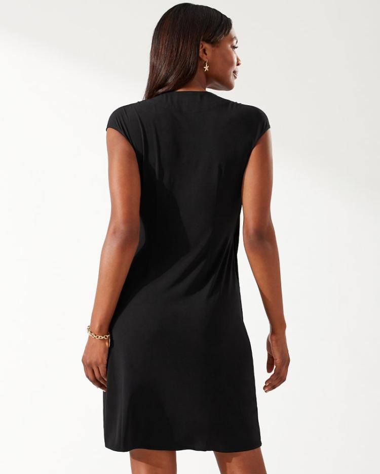 Women Dresses | Tommy Bahama Clara Faux-Wrap Dress Black
