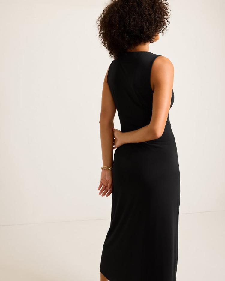 Women Dresses | Tommy Bahama Clara Glimmer Maxi Wrap Dress Black