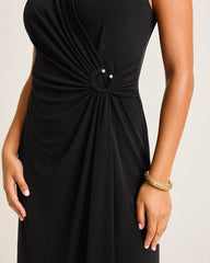 Women Dresses | Tommy Bahama Clara Glimmer Maxi Wrap Dress Black