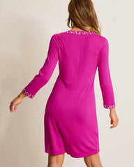 Women Dresses | Tommy Bahama Darcy Embellished V-Neck Dress Spring Fuchsia
