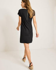 Women Dresses | Tommy Bahama Darcy V-Neck Short Dress Black