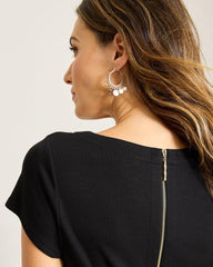 Women Dresses | Tommy Bahama Darcy V-Neck Short Dress Black