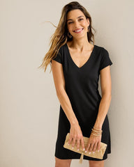 Women Dresses | Tommy Bahama Darcy V-Neck Short Dress Black