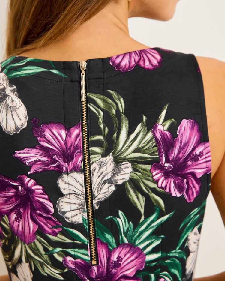 Women Dresses | Tommy Bahama Darcy Villa Garden V-Neck Sheath Dress Black