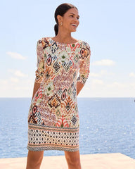 Women Dresses | Tommy Bahama Darcy Vista Cove 3/4-Sleeve Dress White Sand