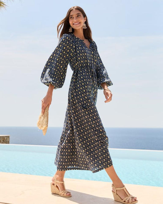 Women Dresses | Tommy Bahama Diamond Cay Long-Sleeve Maxi Dress Coastline