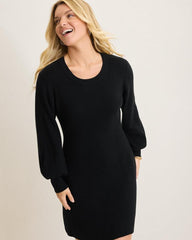 Women Dresses | Tommy Bahama Flared Pickford Balloon-Sleeve Dress Black