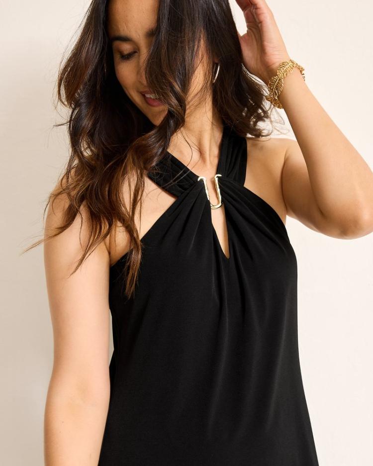 Women Dresses | Tommy Bahama Halter Short Dress Black