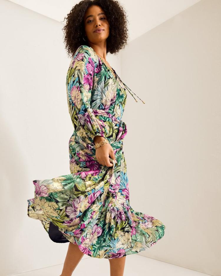 Women Dresses | Tommy Bahama Jungle Jewels Shimmer Maxi Dress Black