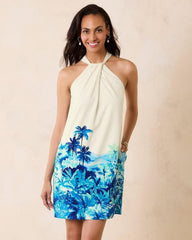 Women Dresses | Tommy Bahama Ocean Side Views Silk Halter Dress Coconut