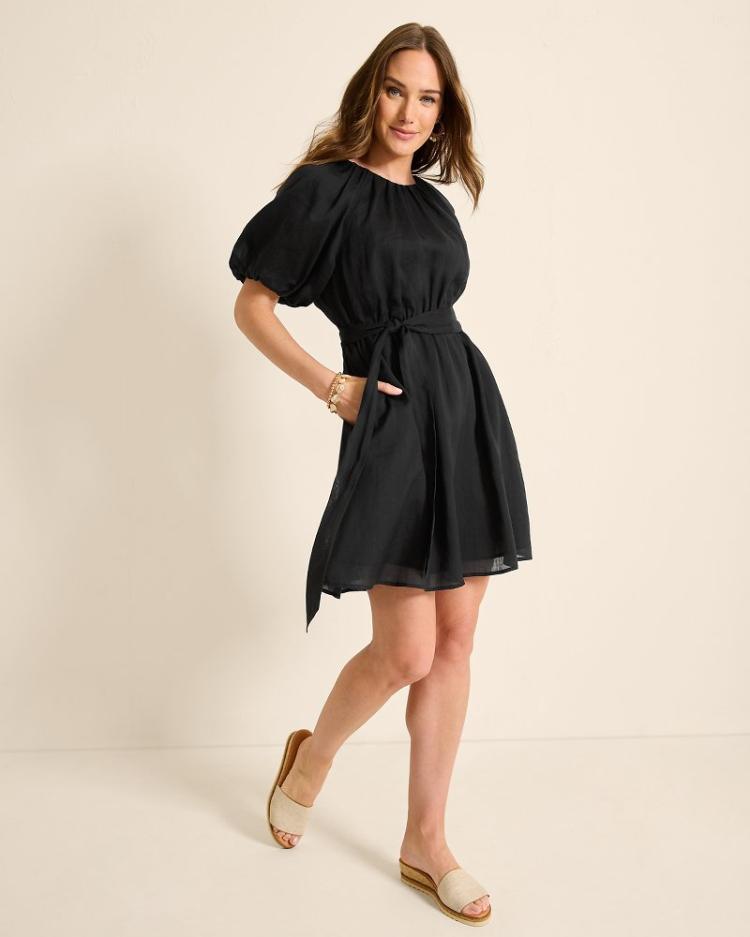 Women Dresses | Tommy Bahama Paradise Breeze Elbow-Sleeve Dress Black