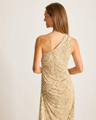 Women Dresses | Tommy Bahama Playa Python Maxi One-Shoulder Dress Travertine