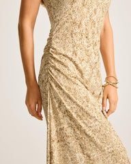 Women Dresses | Tommy Bahama Playa Python Maxi One-Shoulder Dress Travertine