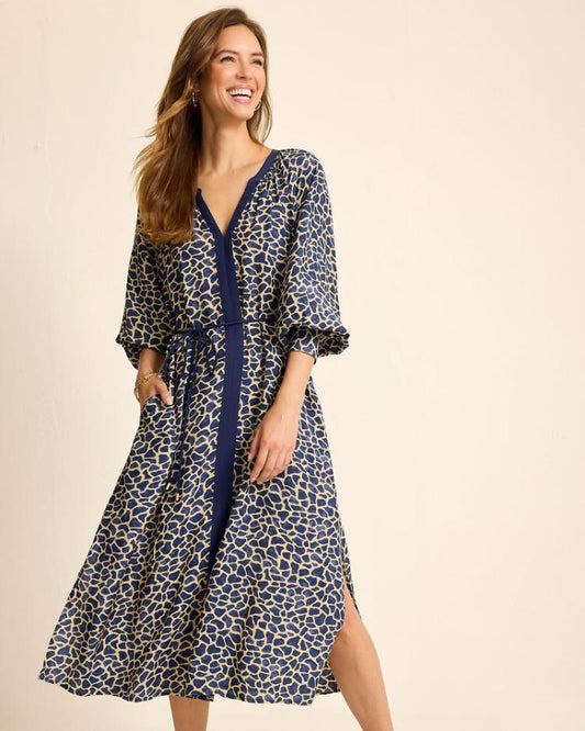 Women Dresses | Tommy Bahama Safari Spots Midi Dress Island Navy