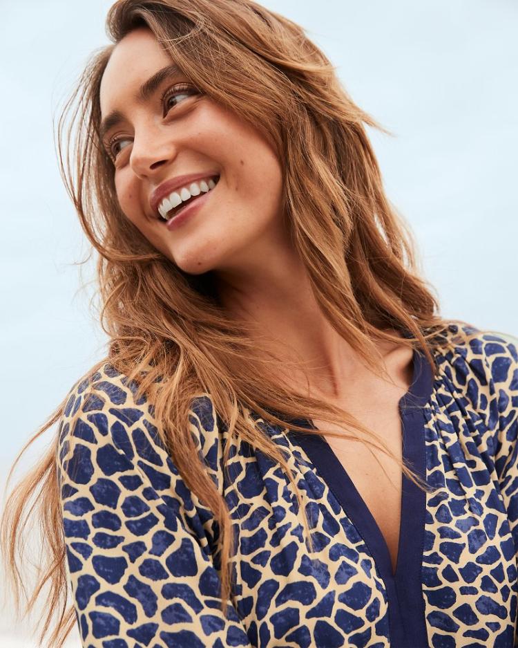 Women Dresses | Tommy Bahama Safari Spots Midi Dress Island Navy