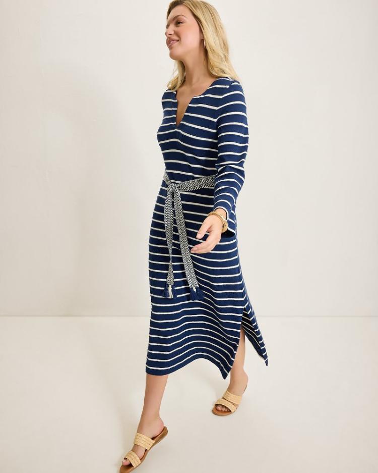 Women Dresses | Tommy Bahama Sun Harbor Midi Caftan Dress Island Navy