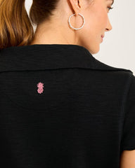 Women Dresses | Tommy Bahama Tobago Bay Half-Zip Collared Dress Black