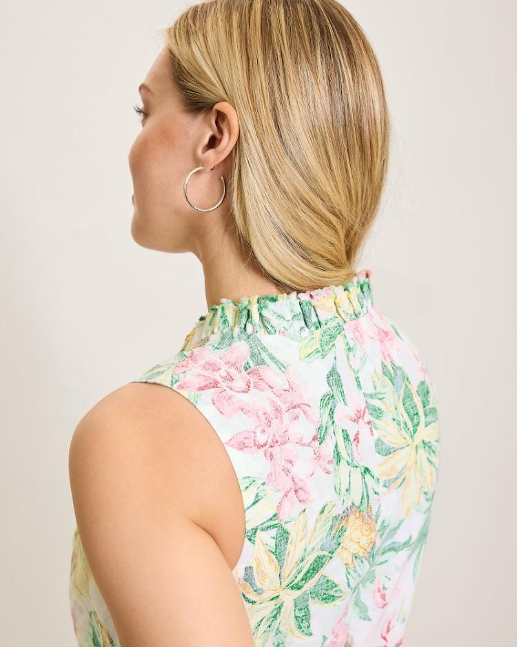 Women Dresses | Tommy Bahama Two Palms Orchid Oasis Linen Shift Dress Summer Grey