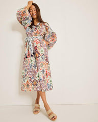 Women Dresses | Tommy Bahama Vista Cove Long-Sleeve Midi Dress White Sand