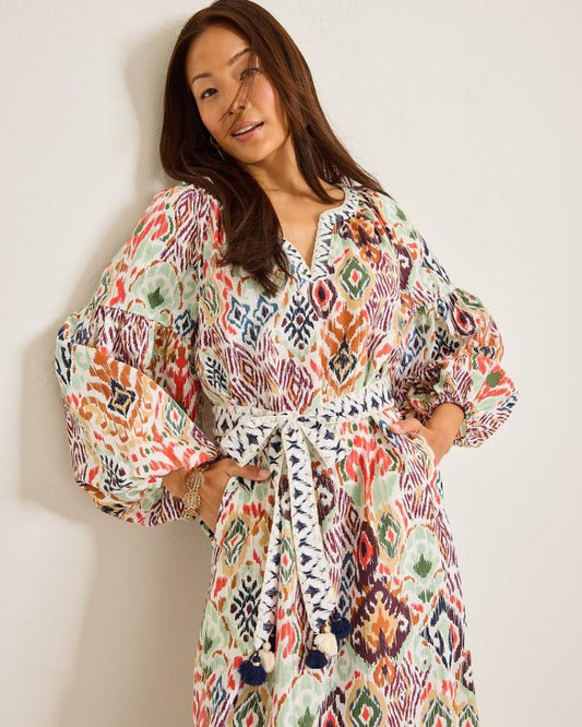 Women Dresses | Tommy Bahama Vista Cove Long-Sleeve Midi Dress White Sand