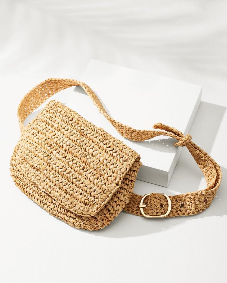 Women Handbags &amp; Clutches | Tommy Bahama 5-in-1 Raffia Belt Bag Natural