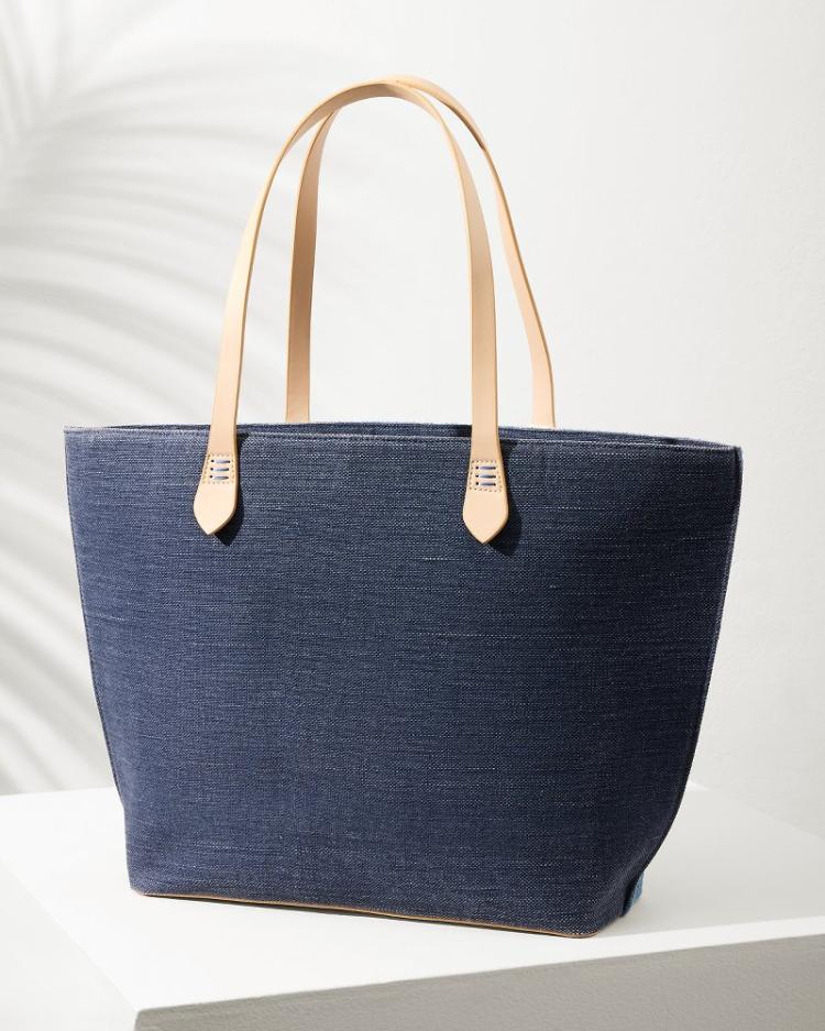 Women Handbags &amp; Clutches | Tommy Bahama Embroidered Fiesta Crab Tote Blue