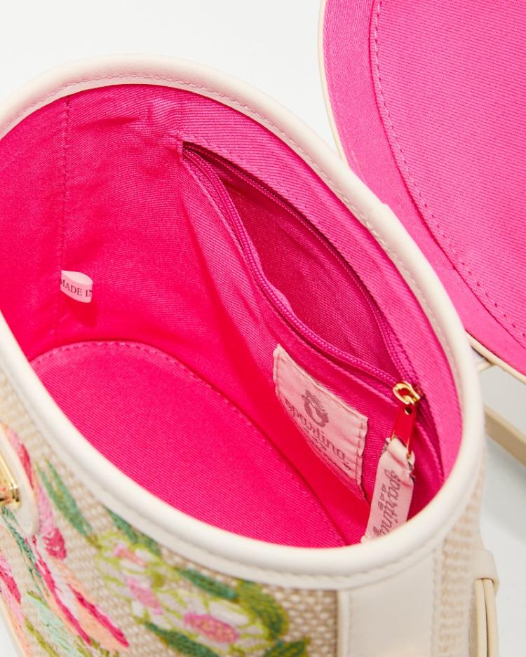 Women Handbags &amp; Clutches | Tommy Bahama Flamingo Pineapple Crossbody Bag Pink Multi